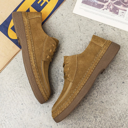 Retro Leather Anti-slip Soft-soled Suede Shoes