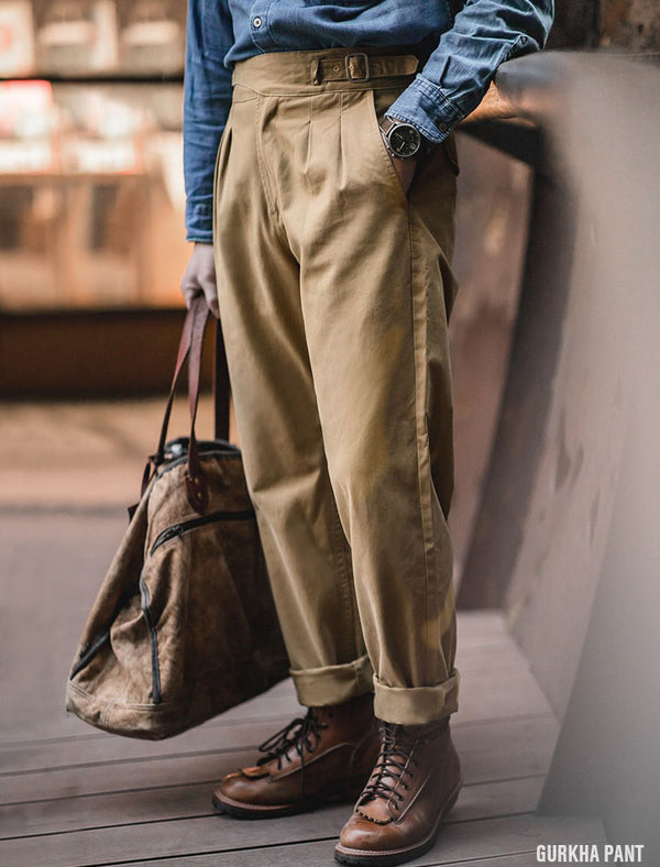 Vintage Casual Cargo Work Pant Stright Trousers