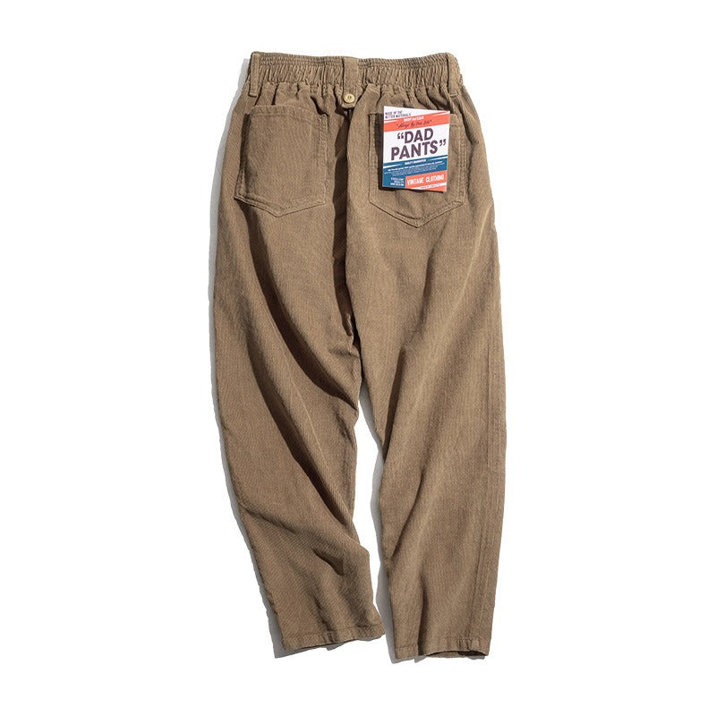 Retro Thick Corduroy Trousers Winter Casual Pants