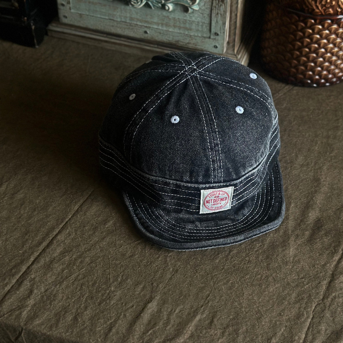 Retro Denim Flip Hat Beret Casual Cap Adjustable Hat