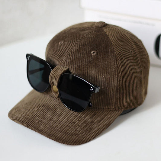 Retro Glasses Storage Flip Hat Beret Casual Cap Adjustable Hat