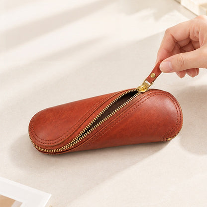 Retro Handmade Leather Glasses Case