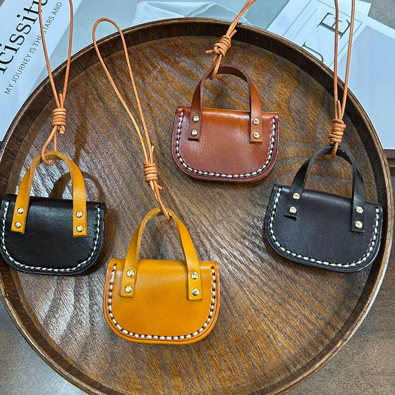 Retro Handmade Leather Mini Storage Bag Lucky Accessories