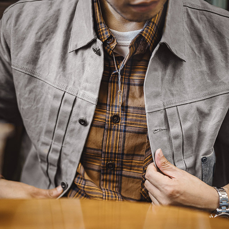 Vintage canvas oil wax jacket hunting oil wax jacket