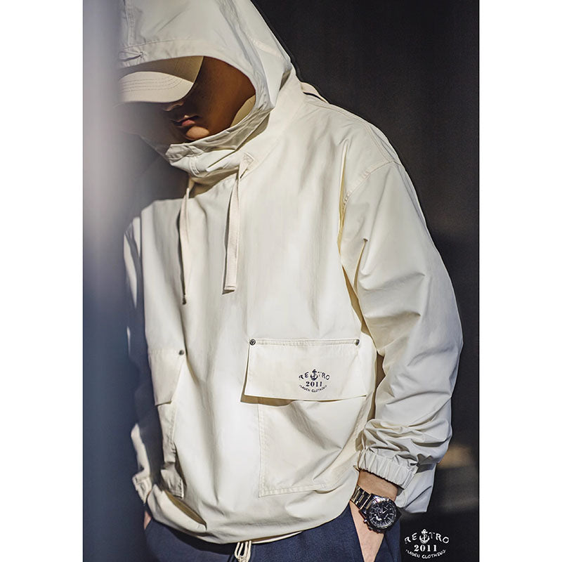 Retro Snow Deck Smock Pullover Hoodies