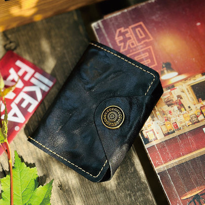 Retro Handmade Leather Card Wallet