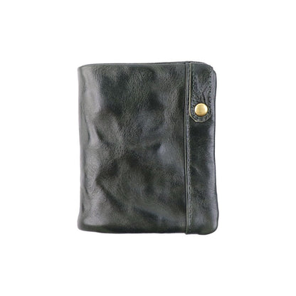 Retro Handmade Leather Card Holders Short Wallet