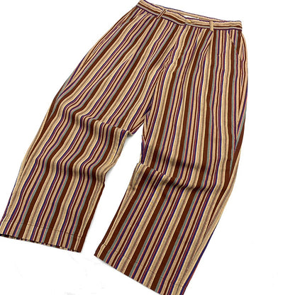 Retro Cotton Striped Casual Pants