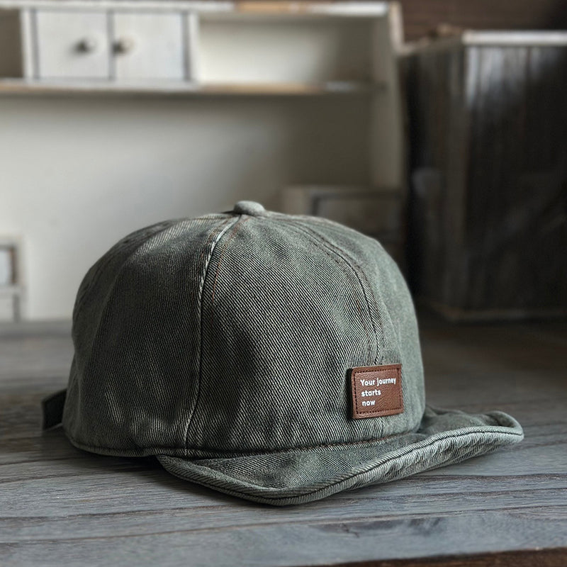 Retro Flip Hat Beret Casual Cap Adjustable Hat