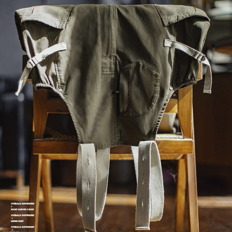 Vintage Casual Work Style Overalls