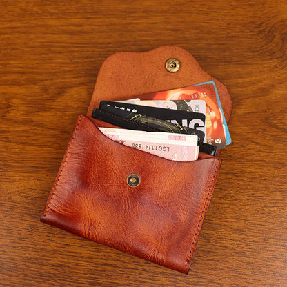 Retro Handmade Leather Card Wallet