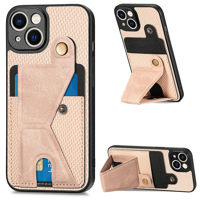 Retro Phone Case Multi-function Card Holder K-shaped for Iphone