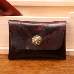 Handmade Retro Card Holder Leather Wallet