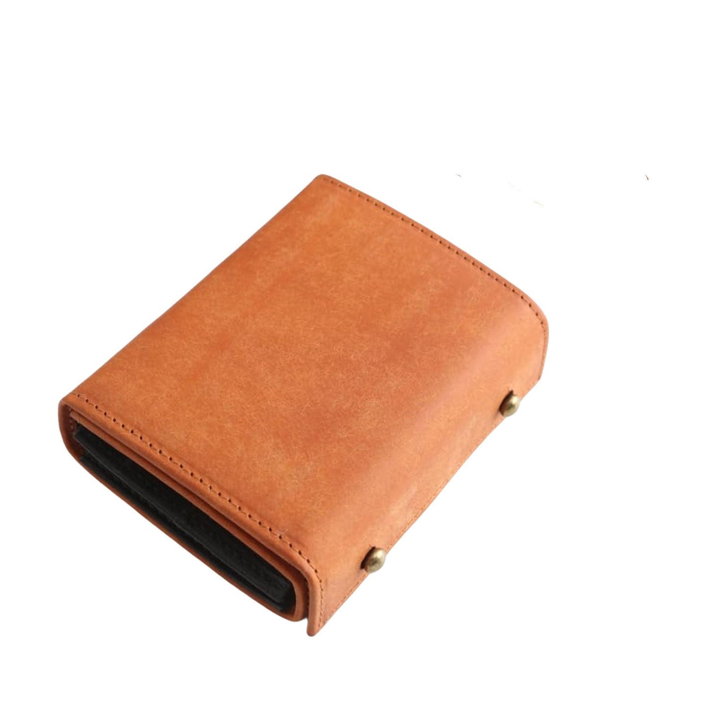 Retro handmade frosted leather wallet for men and women, 3-fold style multifunctional business clutch