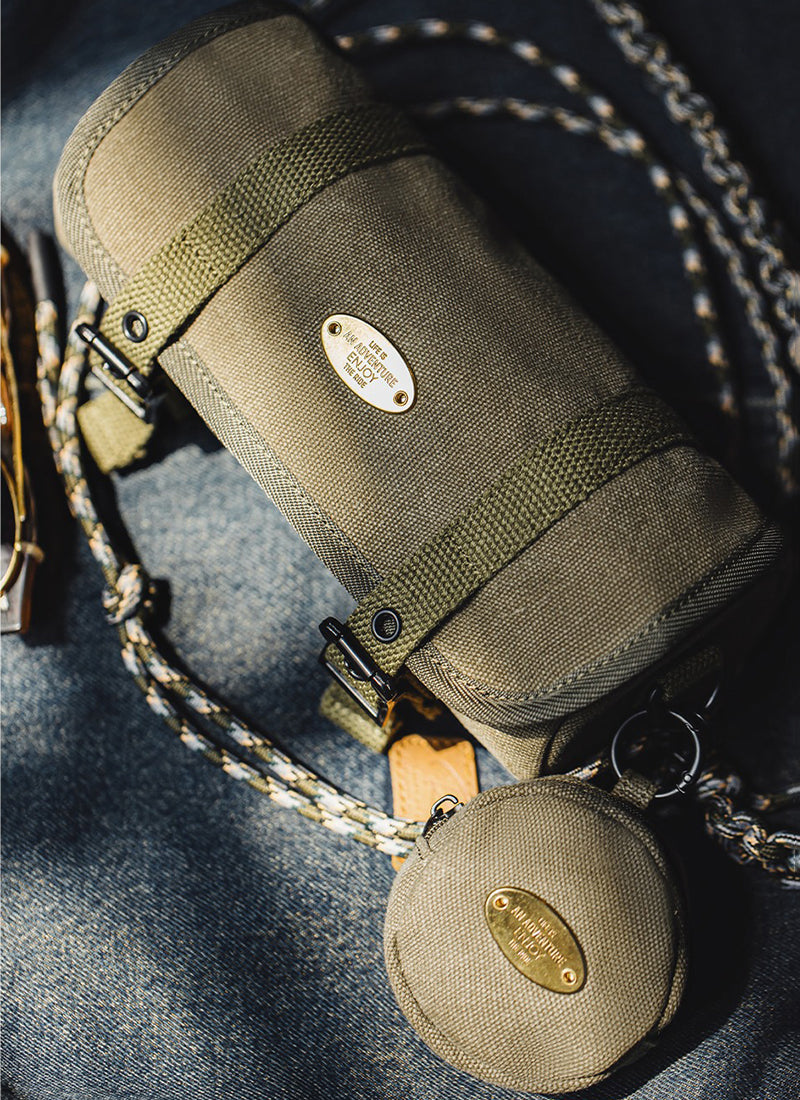 Retro Canvas Tool Roll Corssbody Bag