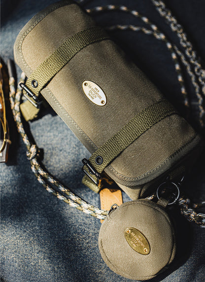 Retro Canvas Tool Roll Corssbody Bag