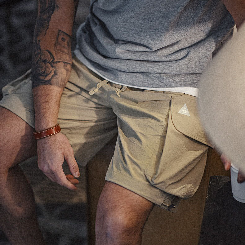 Retro Outdoor Multi-pocket Nylon Cargo Shorts