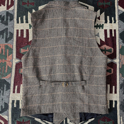 Retro Large Size Wool Herringbone Waistcoats