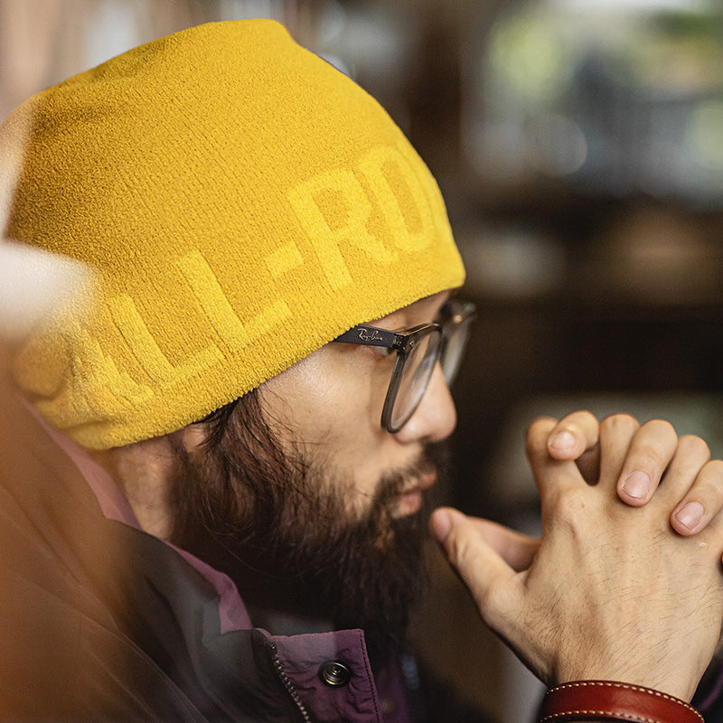 Retro Yellow Jacquard Knitted Hat