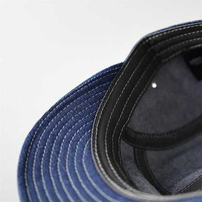Retro Denim Flip Hat Beret Casual Cap Adjustable Hat