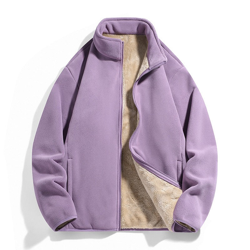 Retro Couple Winter Warm Velvet Casual Coat