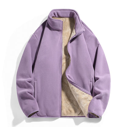 Retro Couple Winter Warm Velvet Casual Coat