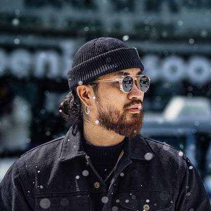 Vintage Winter Knitted Wool Beanie Hat