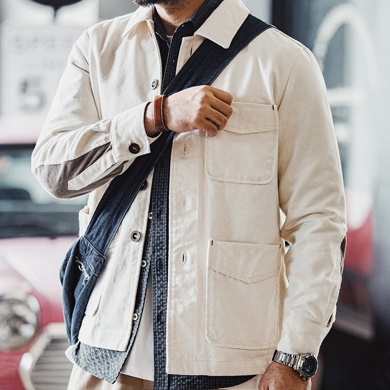 Retro Corduroy Patchwork Big Pocket Jacket