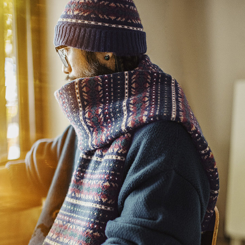 Retro Warm Soft Knitted Hat and Scarf