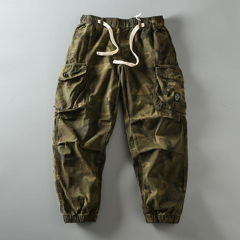 Retro Camouflage Multi-Pocket Working Pants Casual Pants