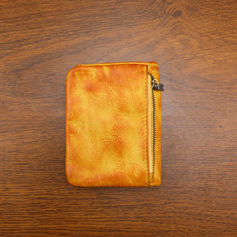 Retro Leather Handmade Short Wallets