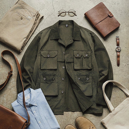 Retro Multi-pockets Explorer Work Shirt