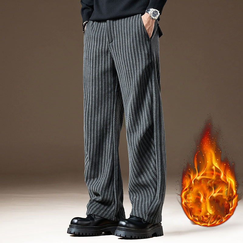 Large Size Retro Casual Striped Pants