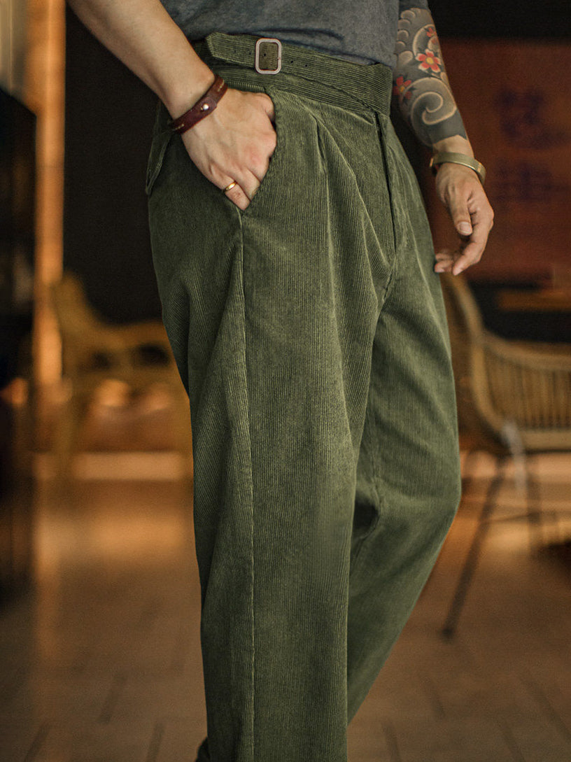 Retro Corduroy Gurkha Pants