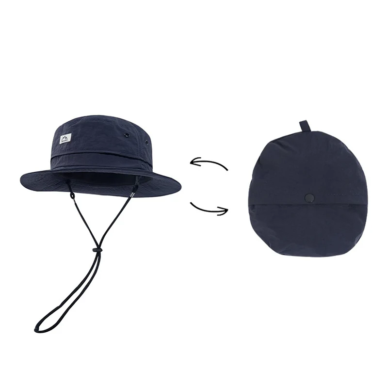 Outdoor Bucket Hat + Coin Bag Dual-use Design Quick Dry Climbing Hat