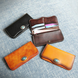 Retro Handmade Leather Wallet Multi-card Slots Wallet