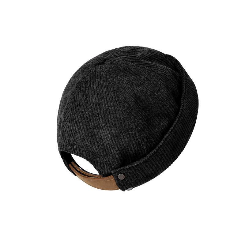 Retro Adjustable Corduroy Miki Hat Sailor's Woolen Hat