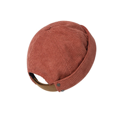 Retro Adjustable Corduroy Miki Hat Sailor's Woolen Hat