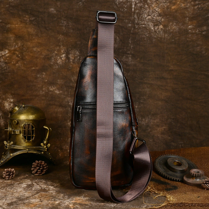 Retro Leather Casual Chest Bag