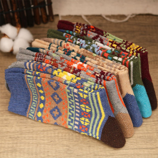 Men's 5 Pairs Retro Ethnic Style Socks