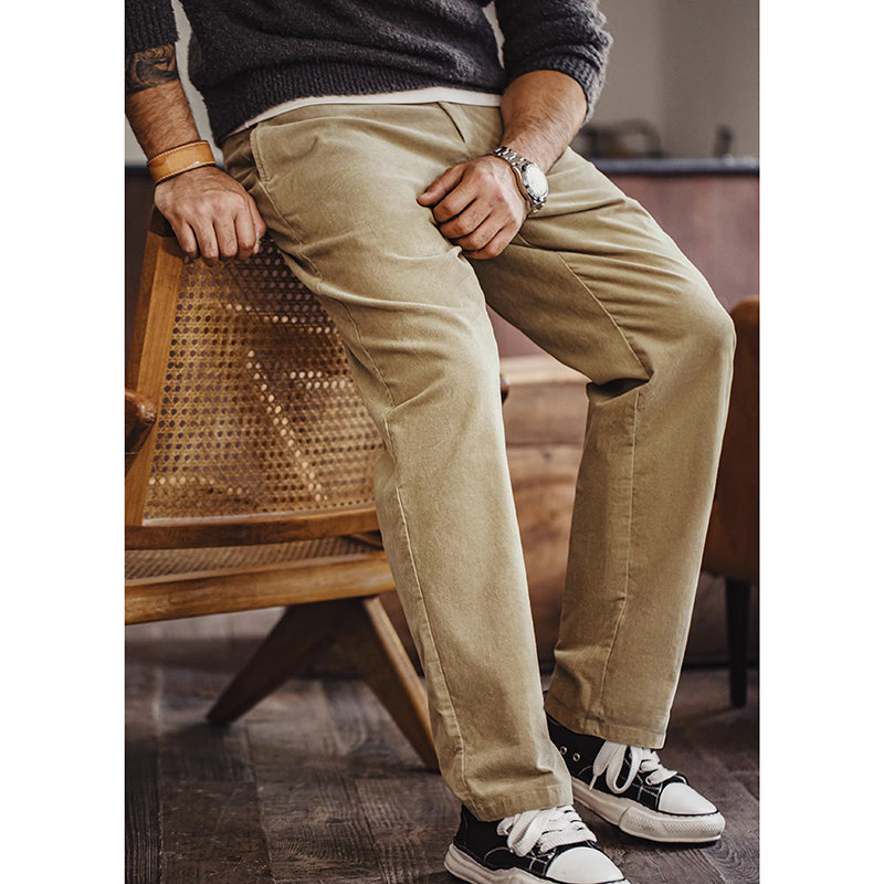 Retro Corduroy Trousers Casual Pants