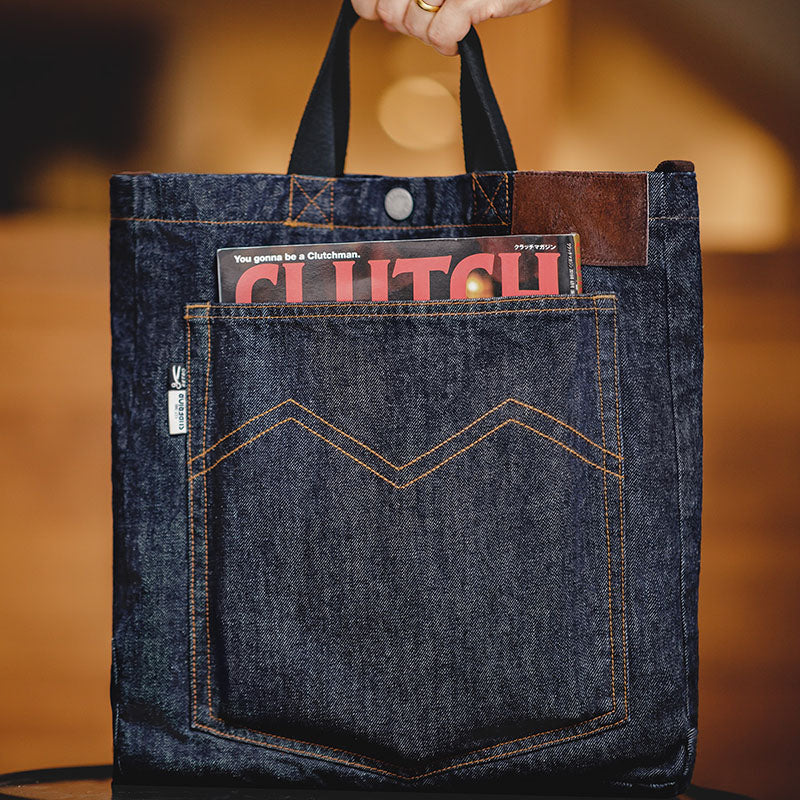 Retro Denim Washed Embroidered Tote Bag Messenger Bag