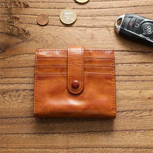 Retro Handmade Leather Card Wallet