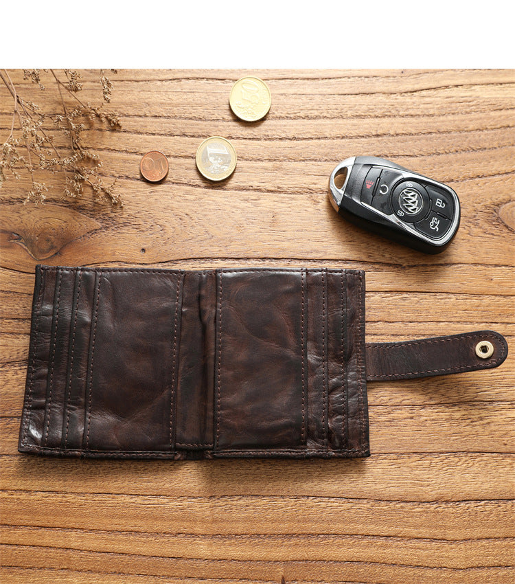 Retro Handmade Leather Card Wallet