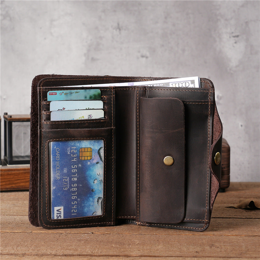 Retro Leather Handmade Multi-card Slots Long Wallet