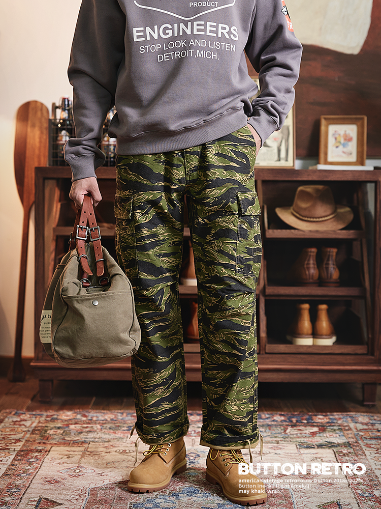 Retro Military Style Camouflage Casual M65 Pants