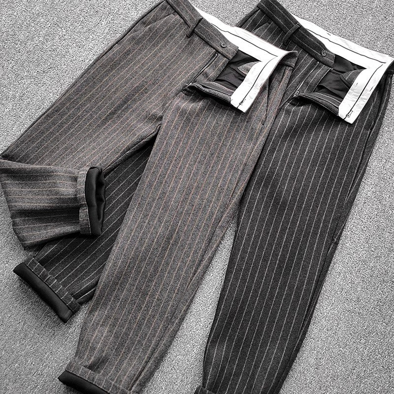 Large Size Retro Casual Striped Pants