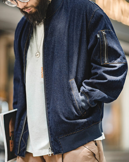 Retro Denim MA1 Flight Jacket