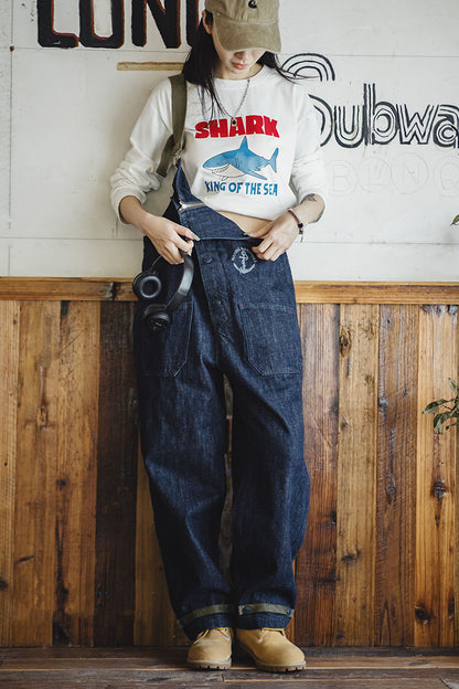 Denim Overalls Canvas Naval Dungaree In Blue