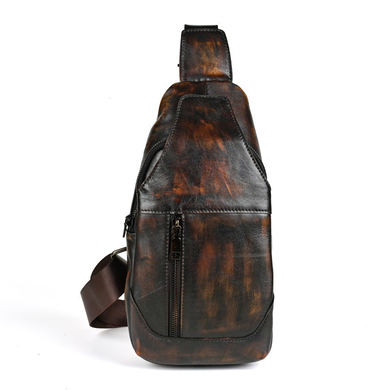 Retro Leather Casual Chest Bag